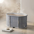 Portable Foldable Bath Tub for Adults No Installation Needed Large Separate Hot SPA Soaking Ice Bathtub Gray