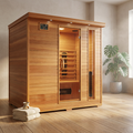 6-Person Cedar Infrared Sauna with 10 Carbon Heaters