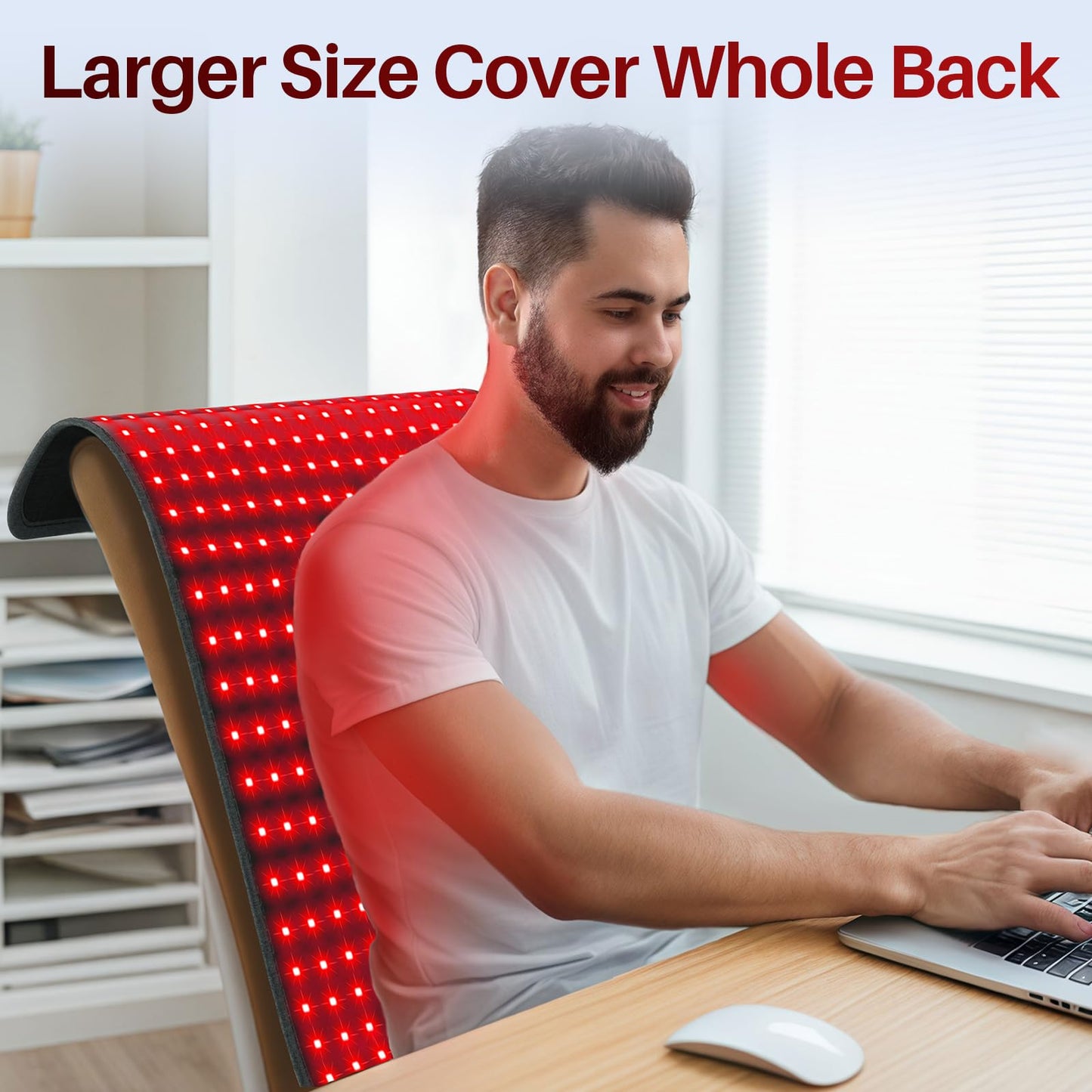 XL Large Red Light Therapy Pad for Body, 24'' X 17'' FSA HSA Eligible near Infrared Light Therapy Pad with 320 Leds, 4